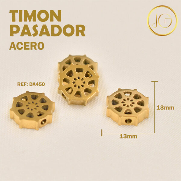 Imagen del producto: DIJE DE ACERO PASADOR TIMON 12 MM