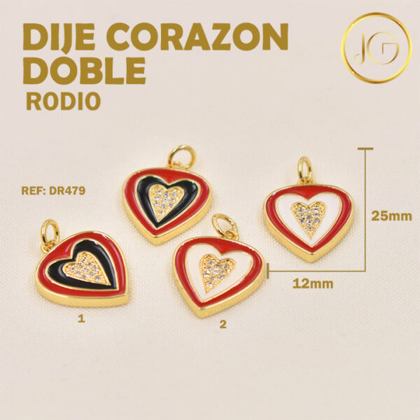 Imagen del producto: DIJE DE RODIO CORAZÓN