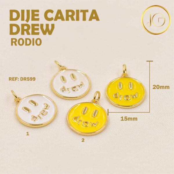 Imagen del producto: DIJE DE RODIO CARITA DREW