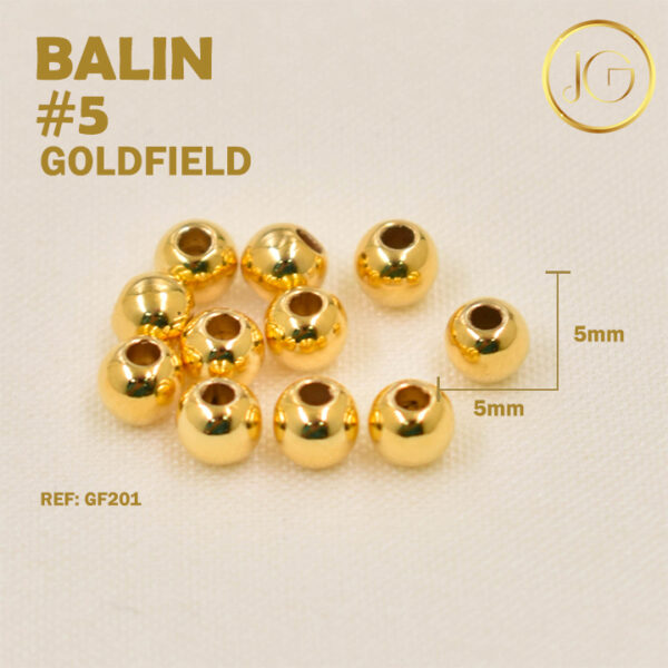 Imagen del producto: BALIN GOLDFIELD PLASTIMETAL 5 MM X GRAMO (SE VENDE A PARTIR DE 5 GRAMOS)