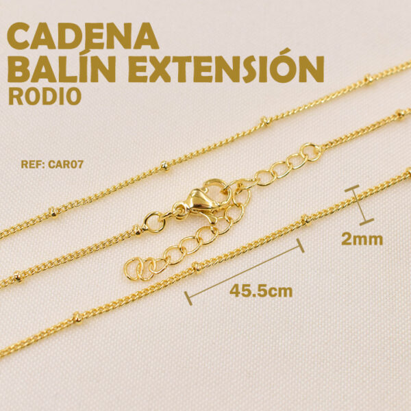 Imagen del producto: CADENA DE RODIO BALIN EXTENSION