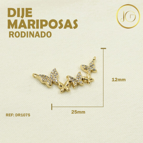 Imagen del producto: DIJE RODINADO MARIPOSAS