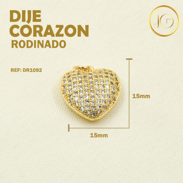 Imagen del producto: DIJE RODINADO CORAZON