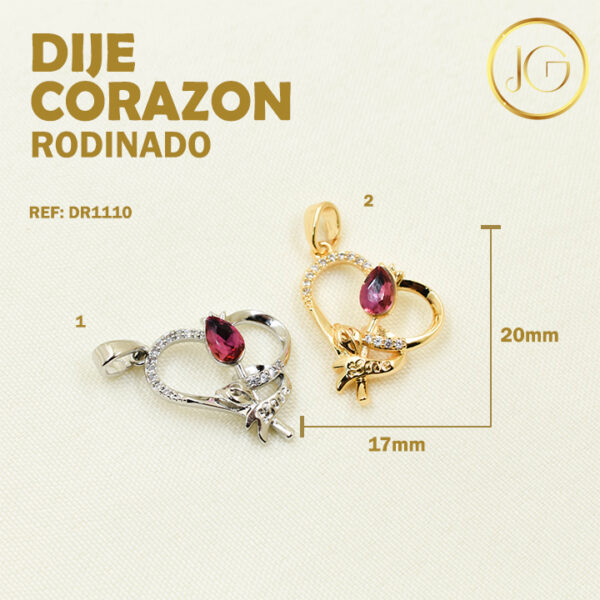 Imagen del producto: DIJE RODINADO CORAZON