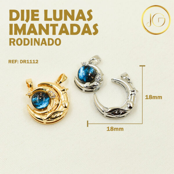 Imagen del producto: DIJE RODINADO LUNAS IMANTADAS