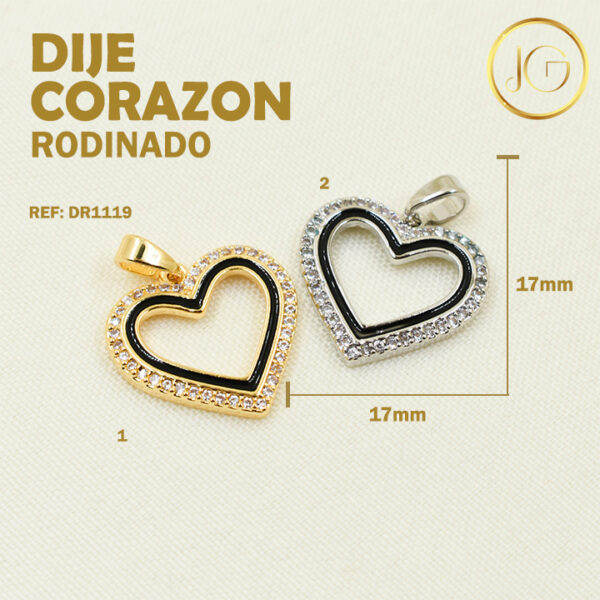 Imagen del producto: DIJE RODINADO CORAZON