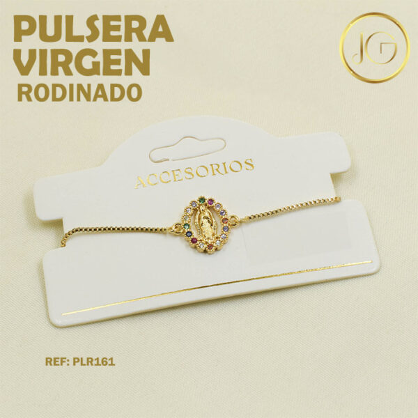 Imagen del producto: PULSERA RODINADA VIRGEN COLORES