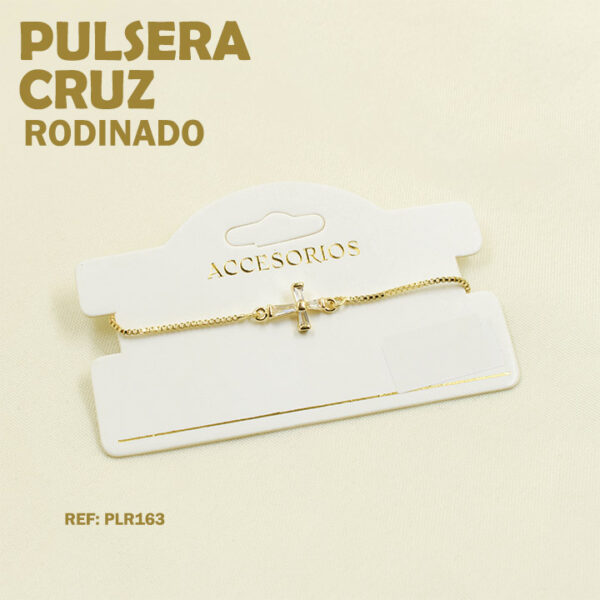 Imagen del producto: PULSERA RODINADA CRUZ