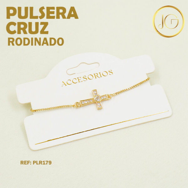 Imagen del producto: PULSERA RODINADA CRUZ